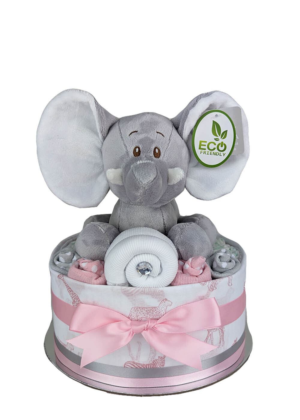 Baby Girl Pink Elephant Nappy Cake New Baby Gifts Sydney
