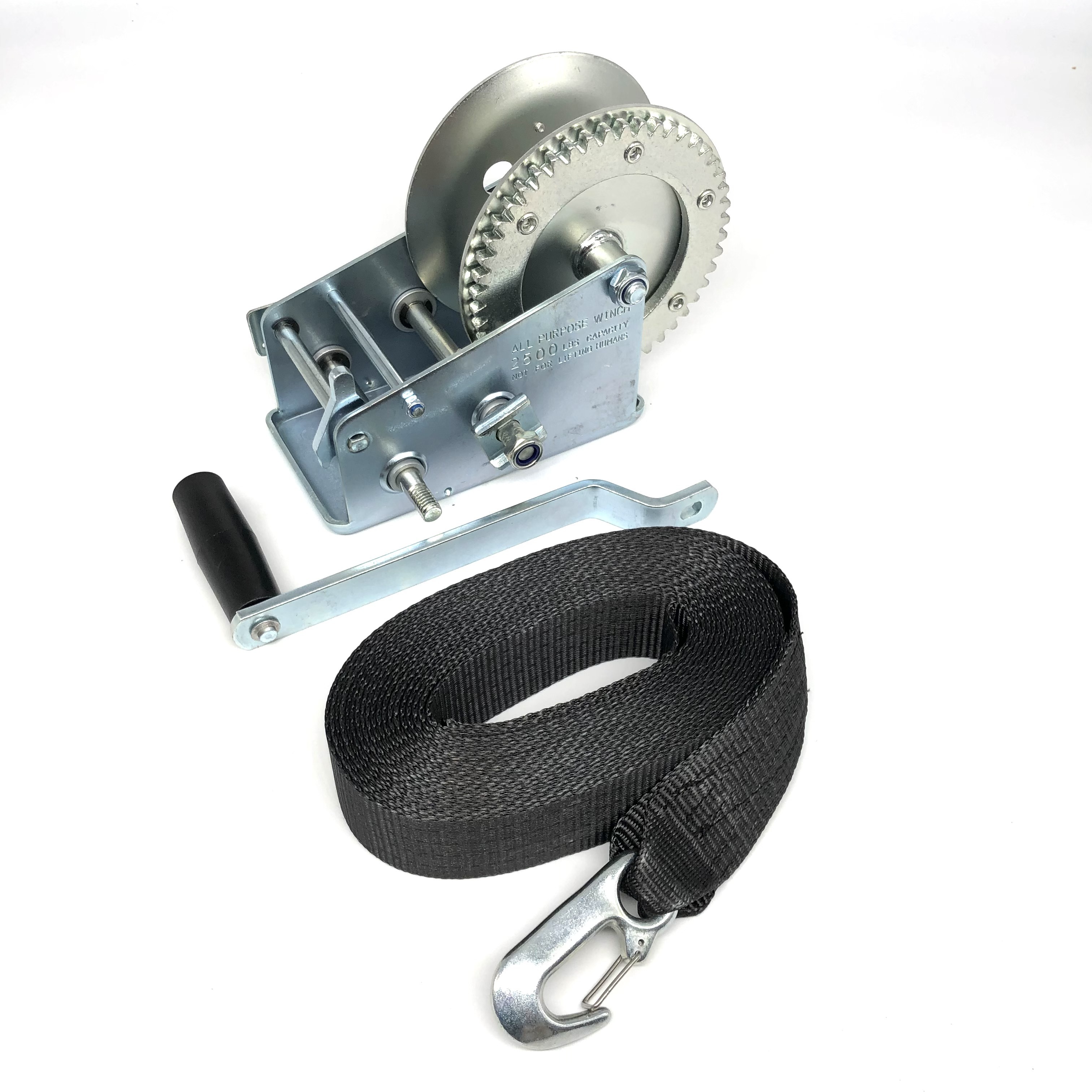 Winches and winch straps for boat trailers