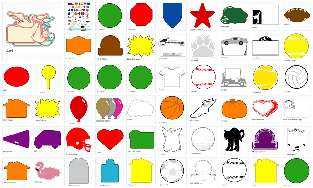 Custom Shape die cut coroplast