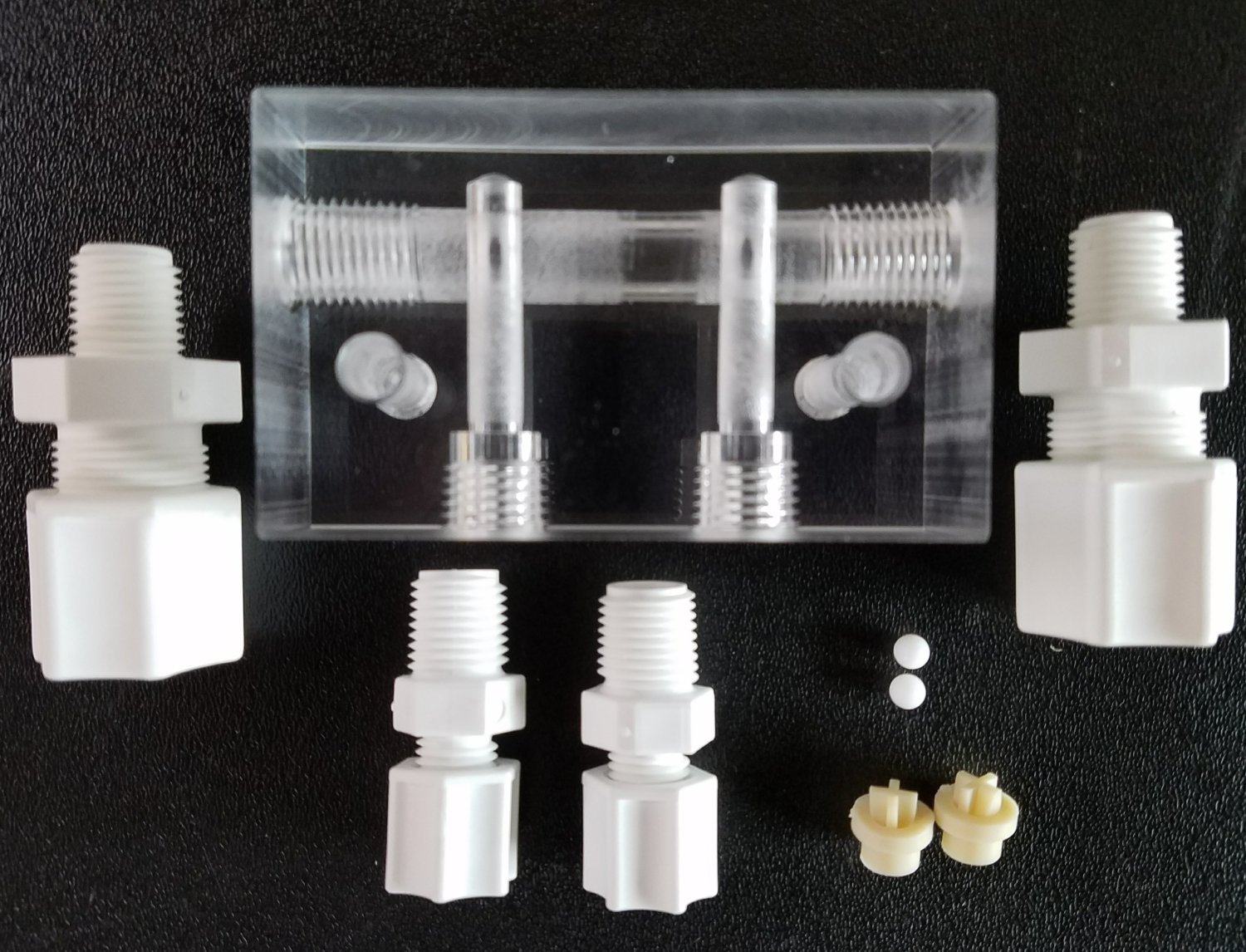 INJBLKD Dual chemical visual injector check valve