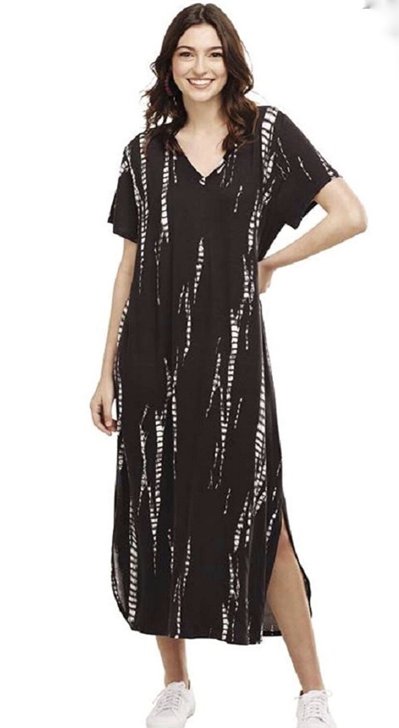 Jojo Midi Dress Blk/Burg