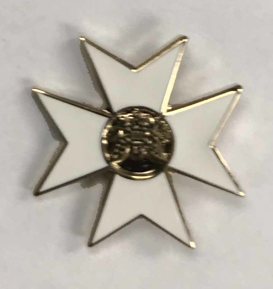 Lapel Pin Maltese Cross 1/2" 22 Milford Commandery Store Milford MA