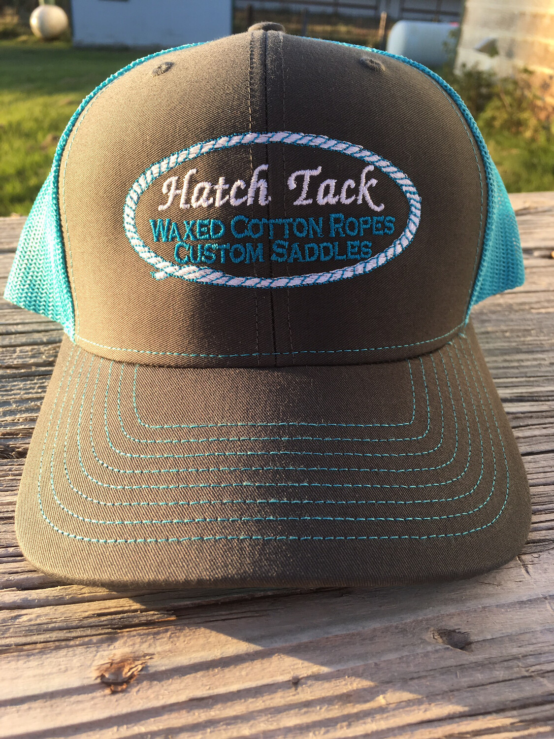Blue Richardson SnapBack Trucker Cap With White Rope