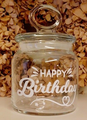 VORRATSGLAS Happy Birthday
