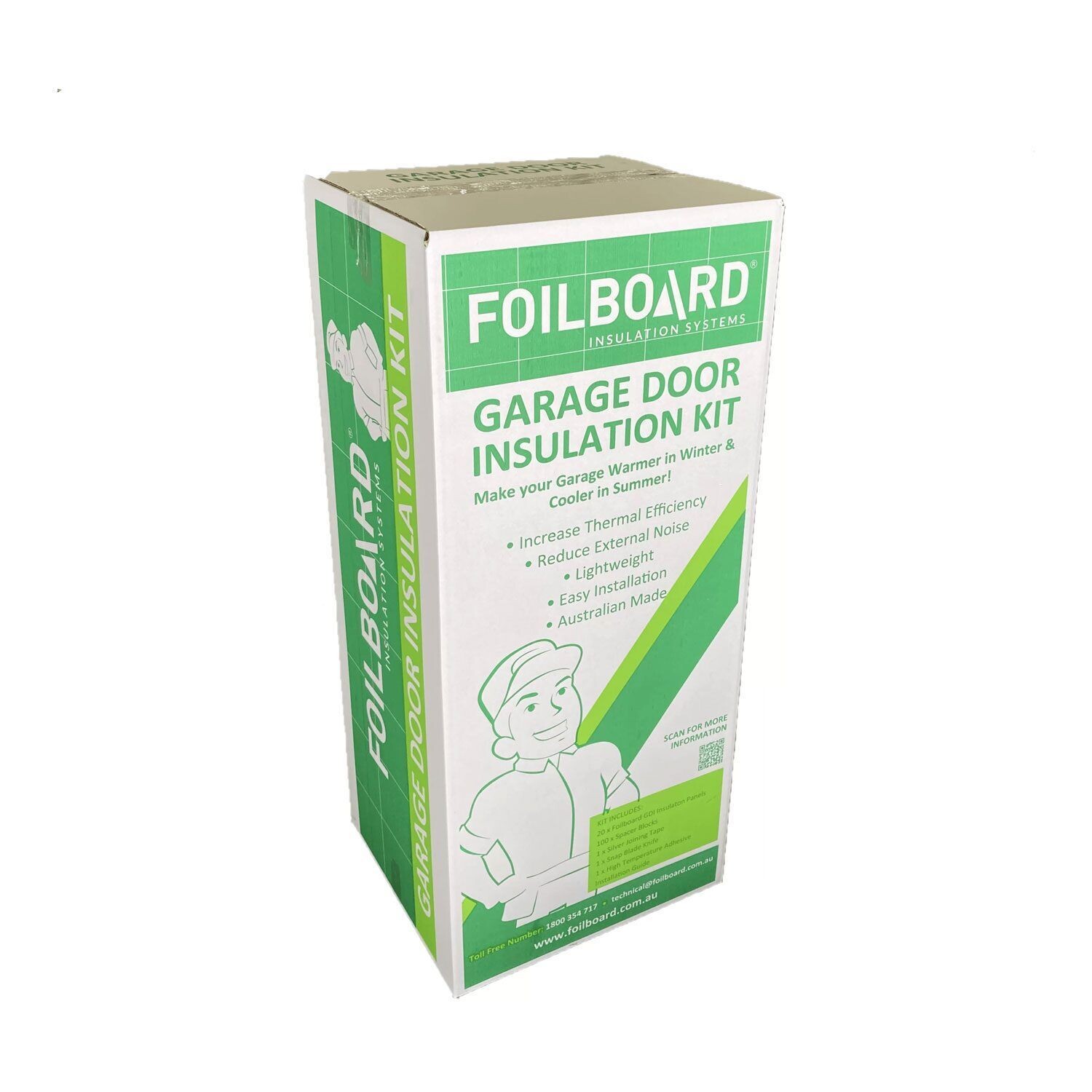 Foilboard Garage Door Insulation DIY Kit 8 Panel Single Garage Door