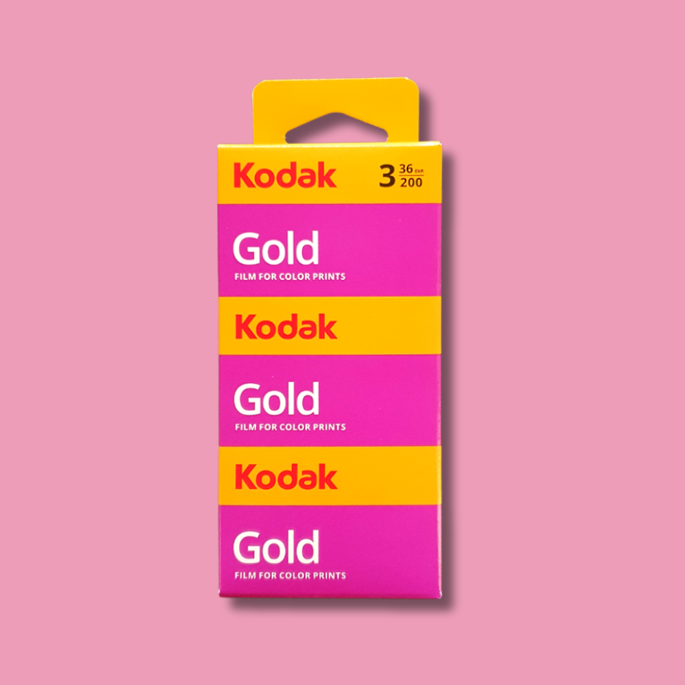 Lot Of 4 Vintage Kodak 35mm Film Canisters - Gold/Silver, 7.1 X 1.75 Inches, Metal