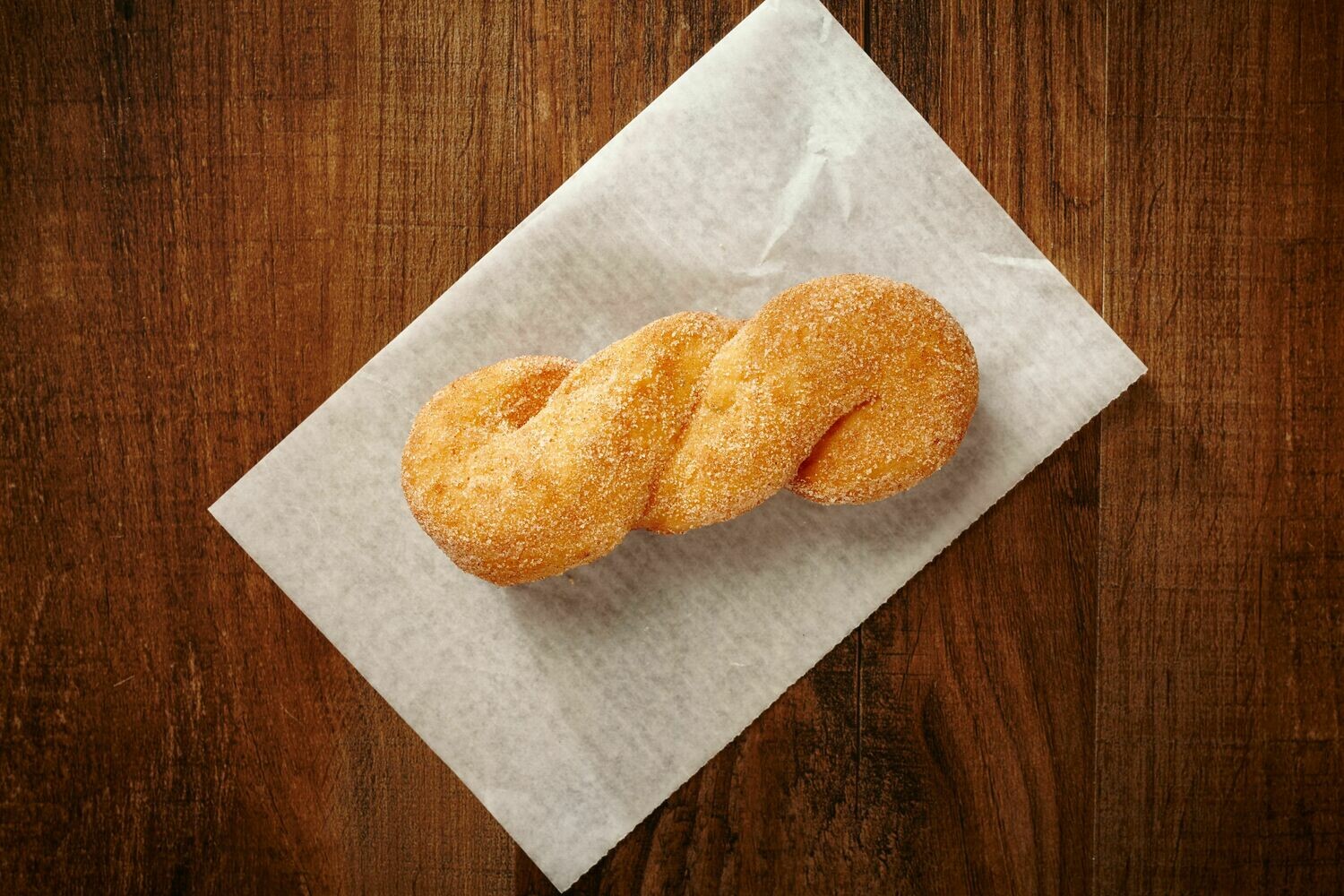 Twisted Yeast Raised Donut Cinnamon Sugar Single Donut 