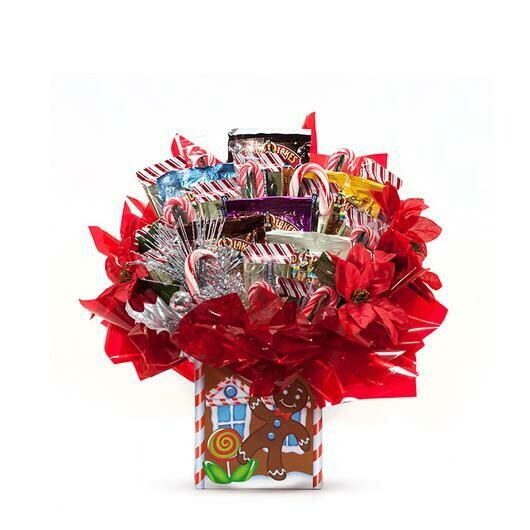 Candy Cane Christmas & Holiday Candy Bouquet