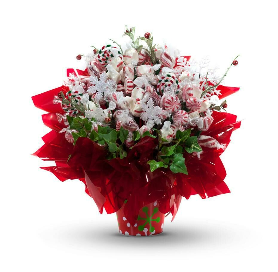 Candy Cane Christmas & Holiday Candy Bouquet
