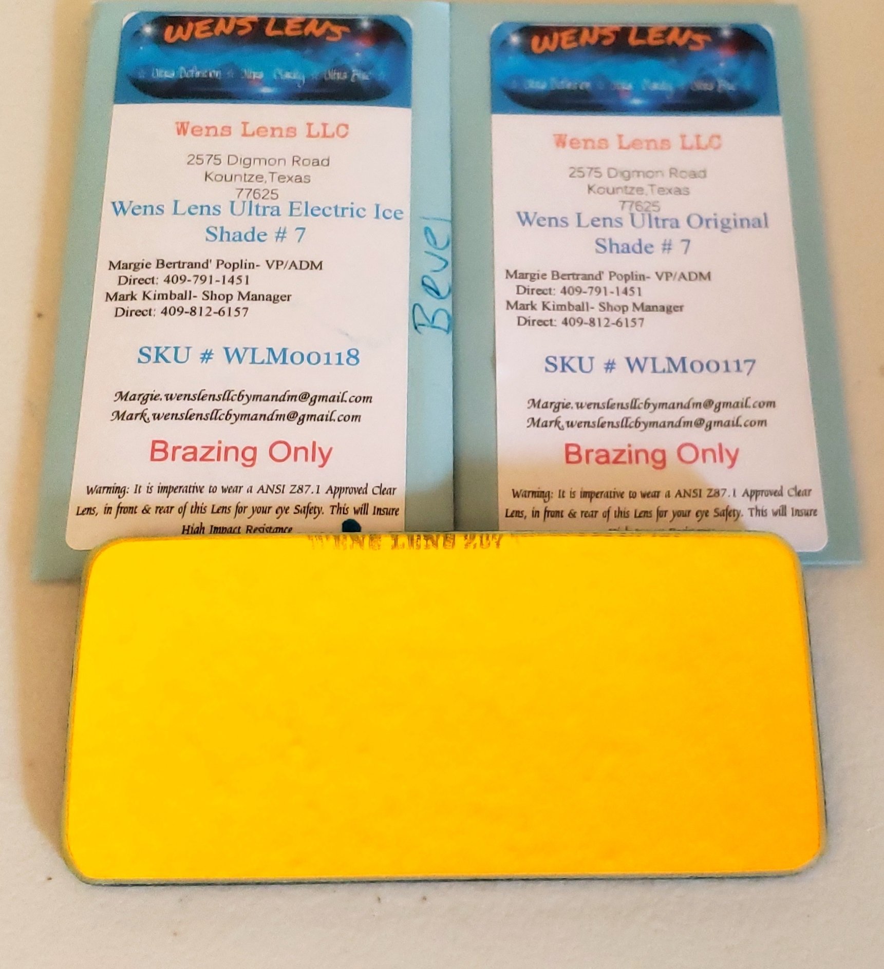 Wens Lens Ultra Cool Blue Brazing Lenses Only