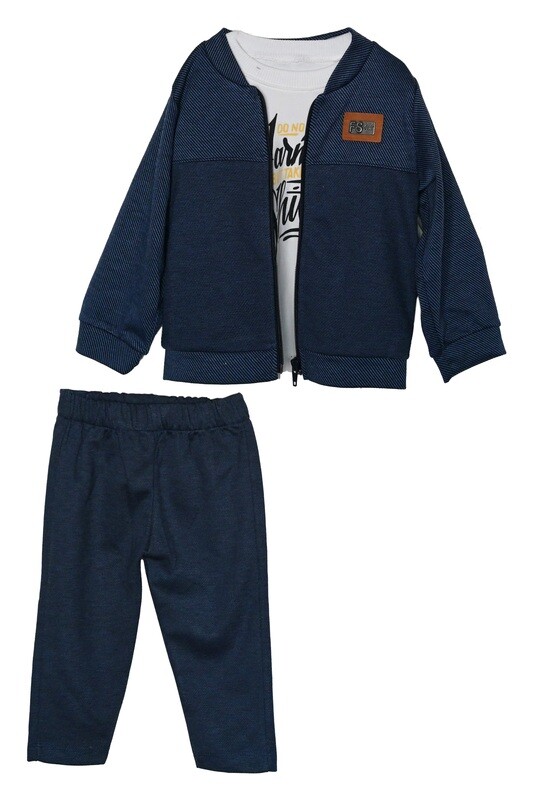 Set mit Streifen, marineblau, 3-Teilig