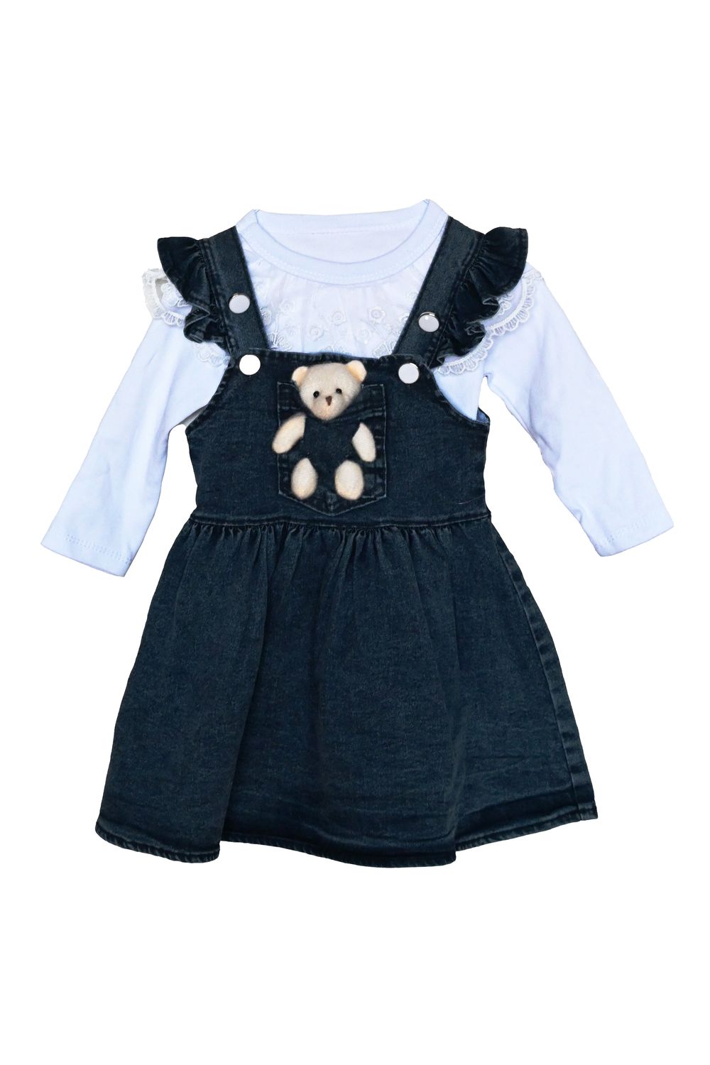 Jeanskleid mit Teddy