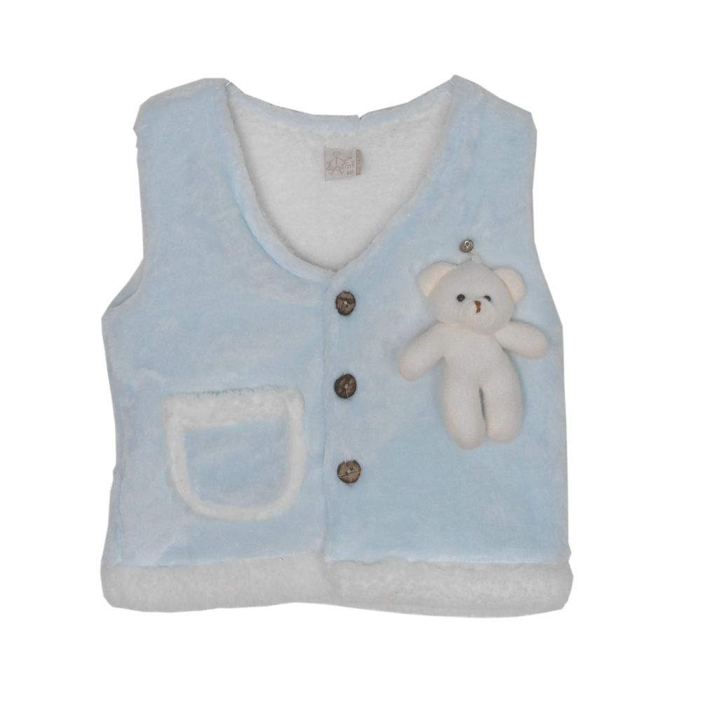 Weste mit Teddybär, blau