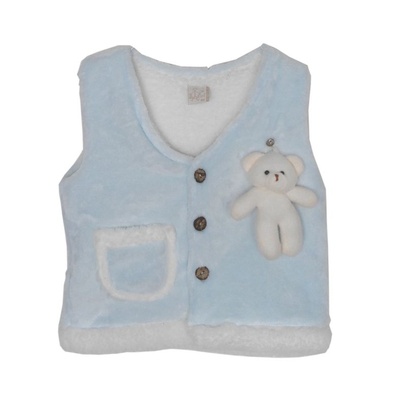 Weste mit Teddybär, blau