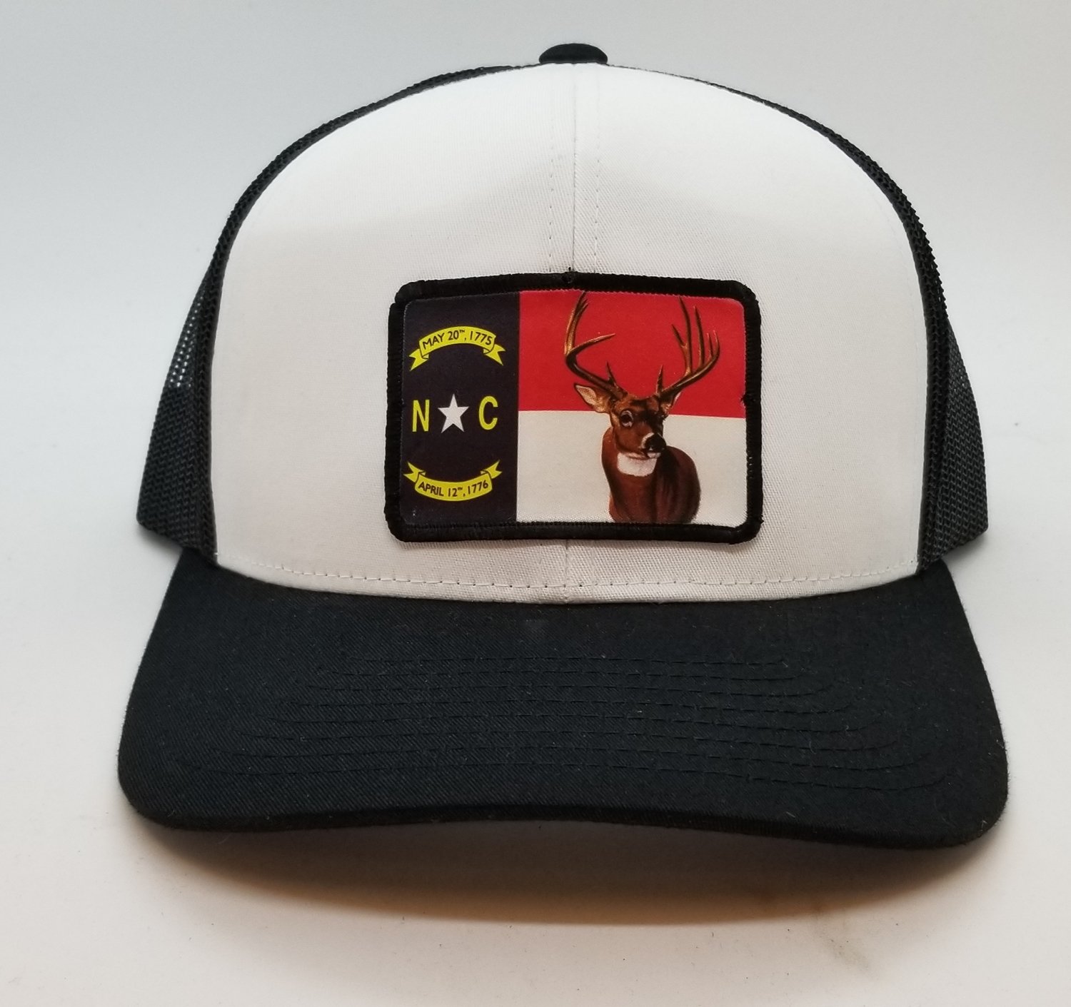 Whitetail Deer NC State Patch Hat 7 Hat Colors