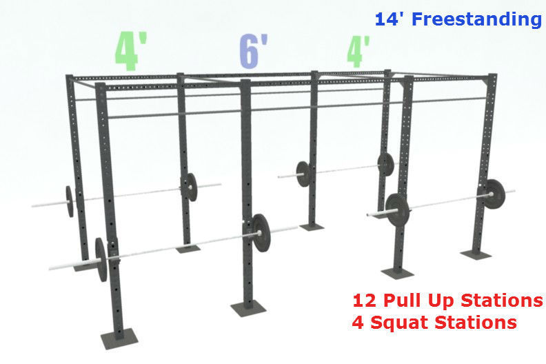 14' TITAN RIG = 12 PULLUP STATIONS WITH 4 SQUAT STATIONS
