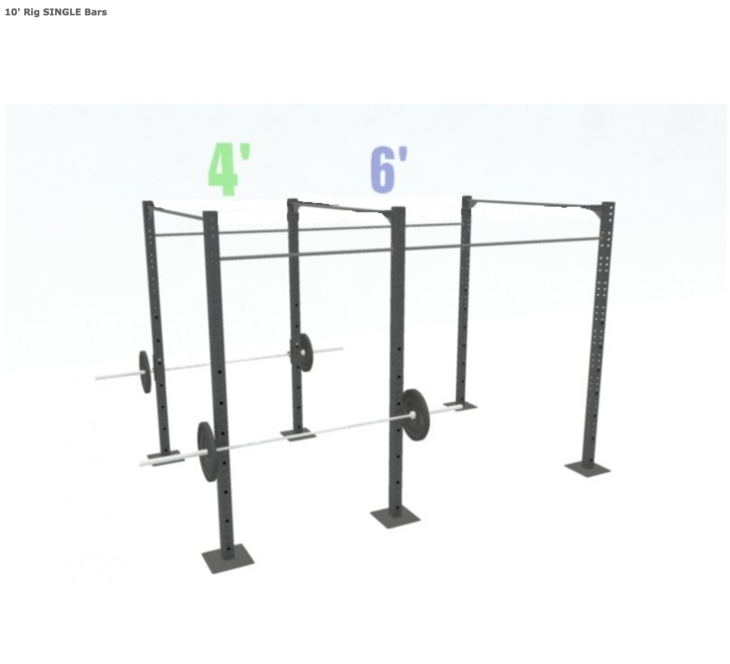 10' FREESTANDING BASIC SINGLE BARS