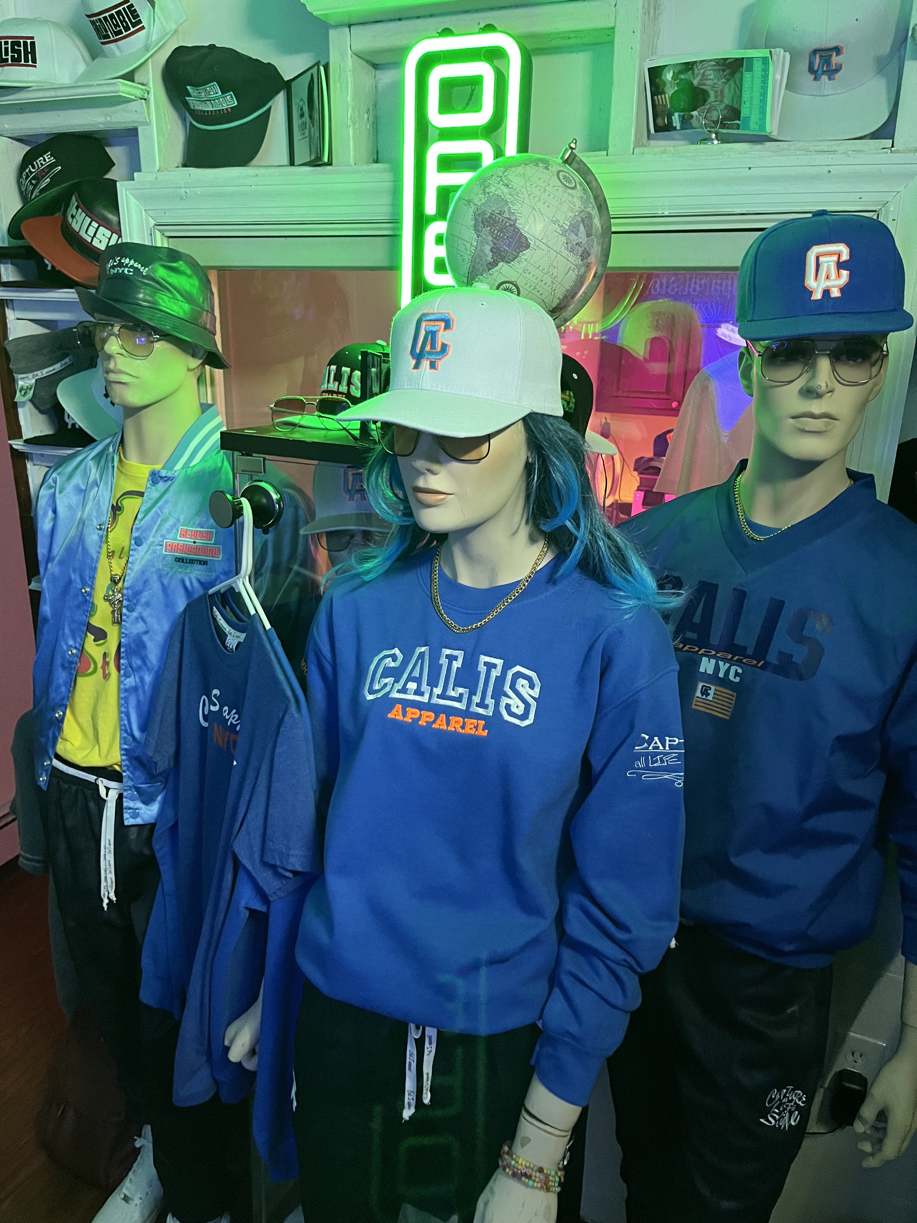 STYLISH-&-FASHIONABLE-Unisex-Baby-Blue-White-Striped-Trim-Satin-Baseball-Jacket