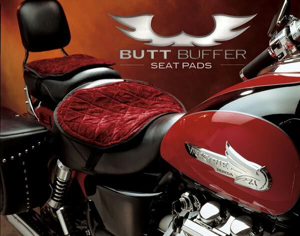 Butt Buffer seat pads shown on motorcycle
