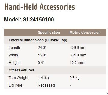 24 x 15 x 1 Straight Wall Container Lid
