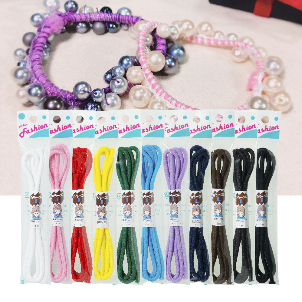 金天馬ブランド メーカー直販 ヘアアクセサリー作りにはこれ ウーリーカラーゴムl