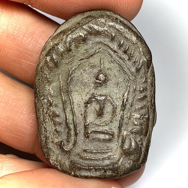 Khun Phaen Pim Bai Sema Amulet Head Segment Front Face