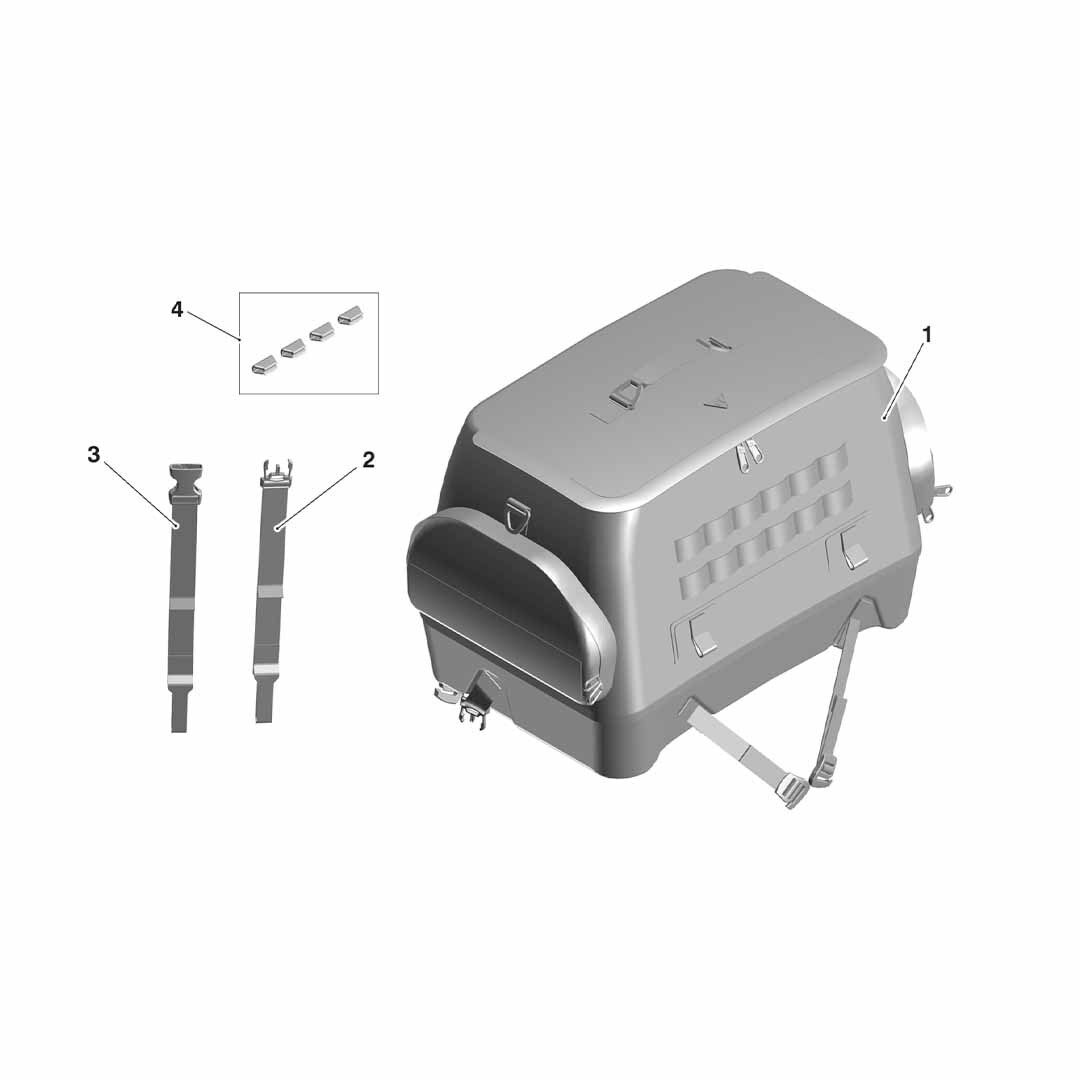 Triumph Scrambler 1200 X/XE Semi-Rigid Givi Tail Bag - A9518002 Parts