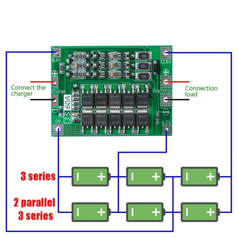 Схема распайки платы bms 3s