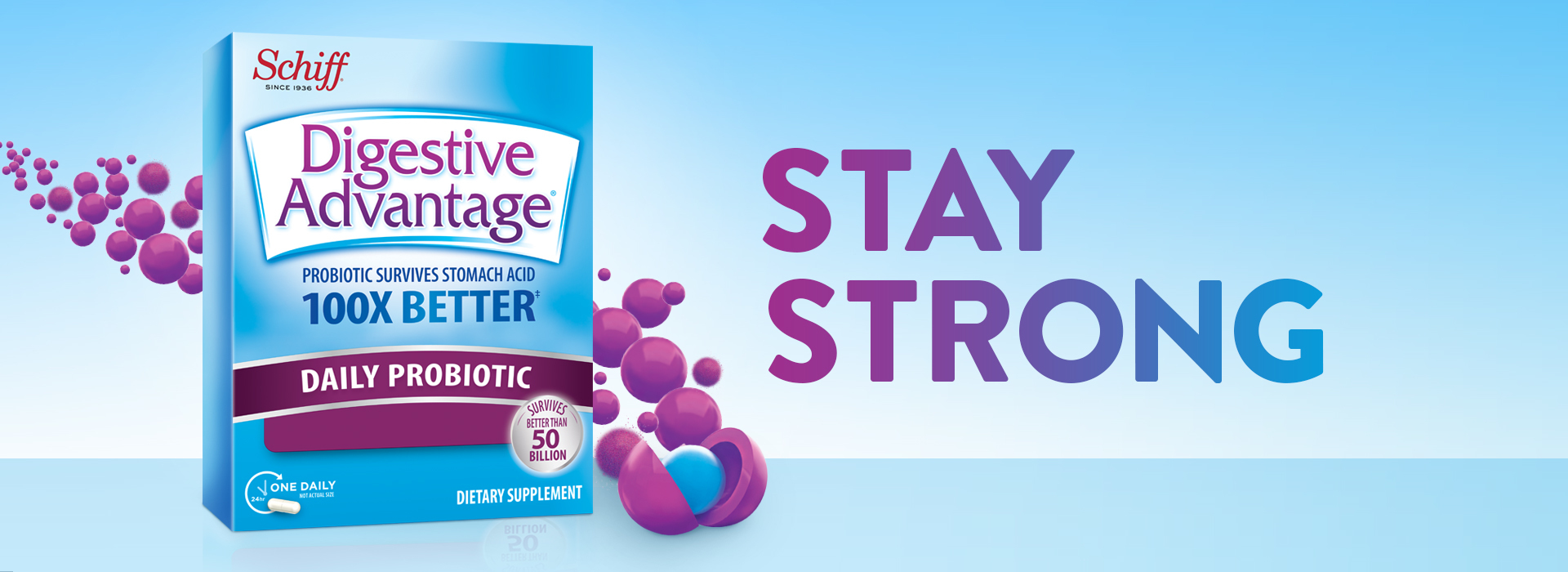 Schiff Digestive Advantage Daily Probiotic 80 Capsules DindinUSA