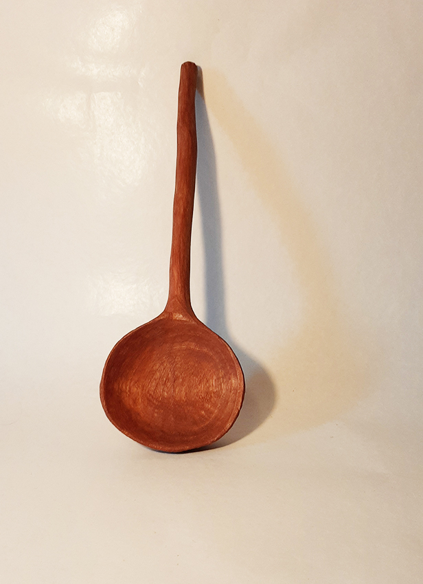 Cuchara de madera de cerezo larga