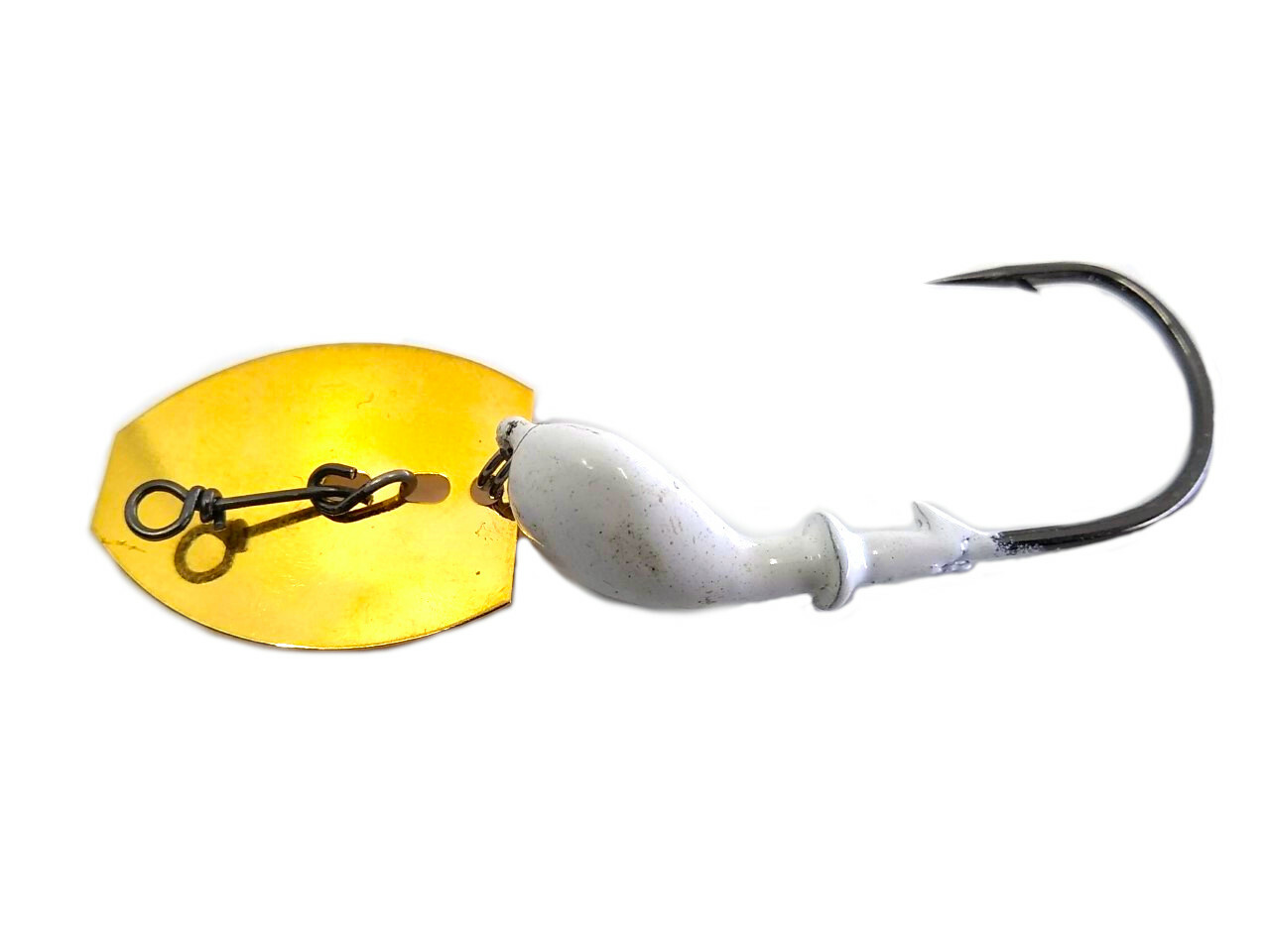 Vibrating Bladed Jig White Head Gold Blade