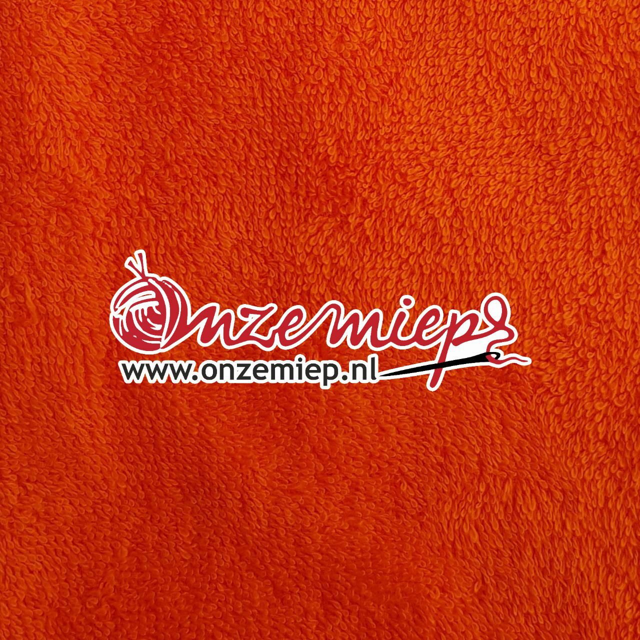 Handdoek met naam - oranje - 50 x 100 cm