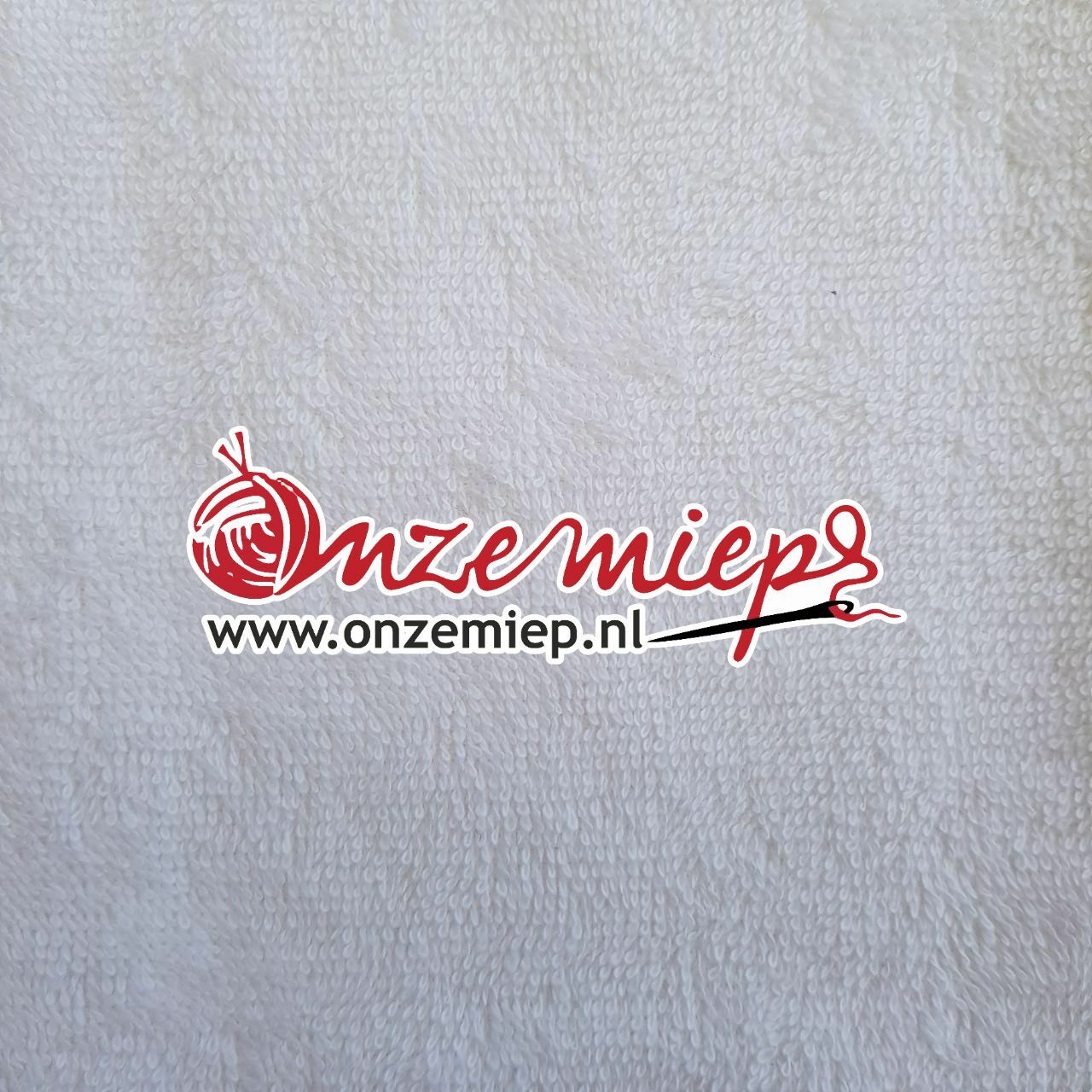 Handdoek met naam - wit - 50 x 100 cm