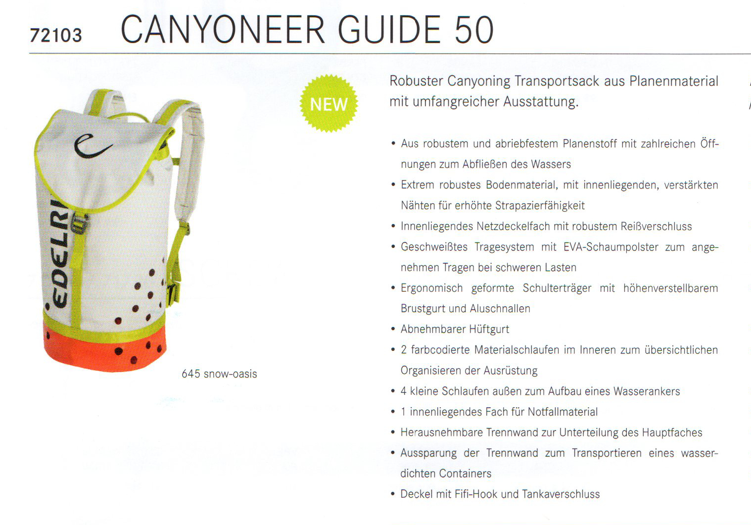 Edelrid Canyoningrucksack Canyoneer Guide 50