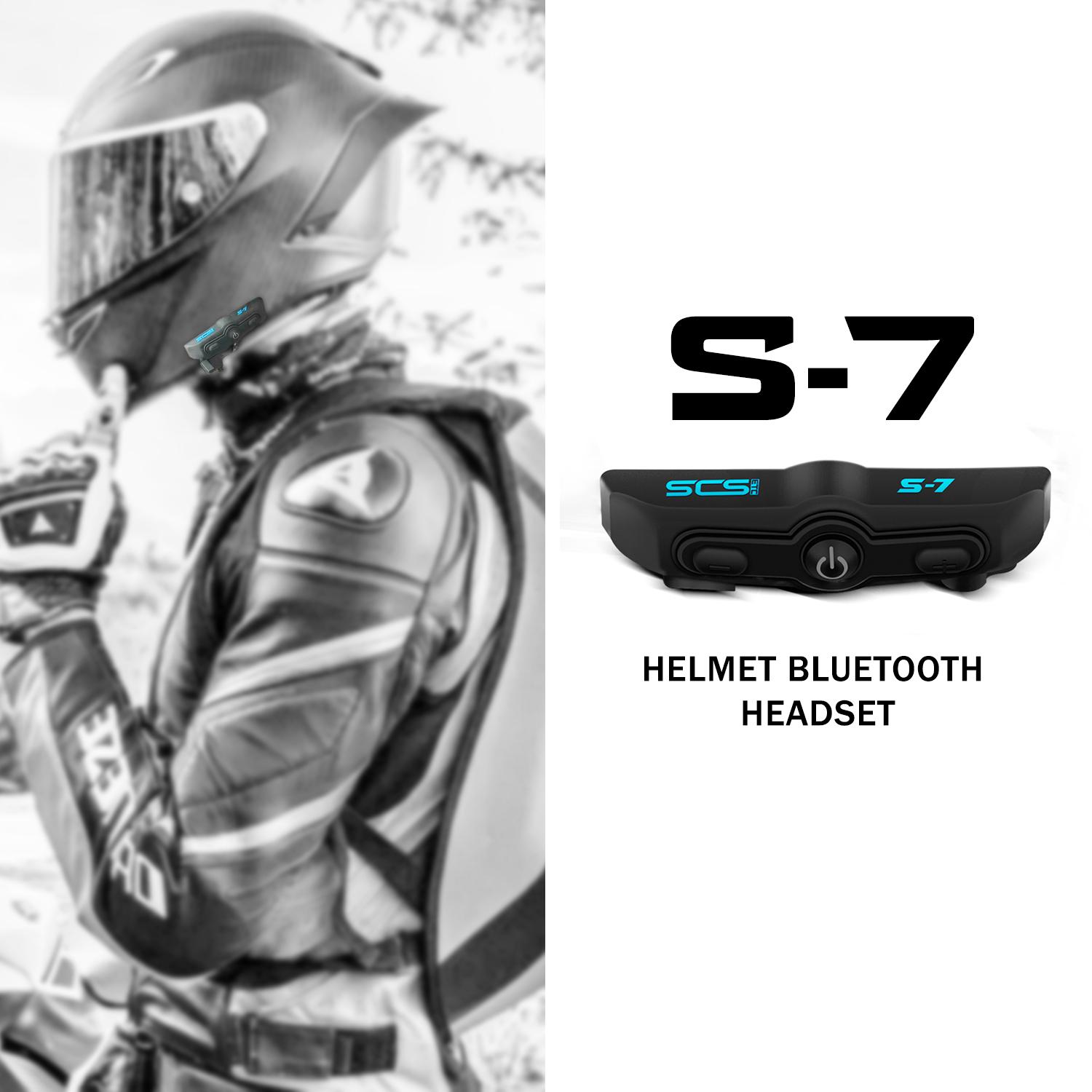 SCS 7 Bluetooth Helmet Headset