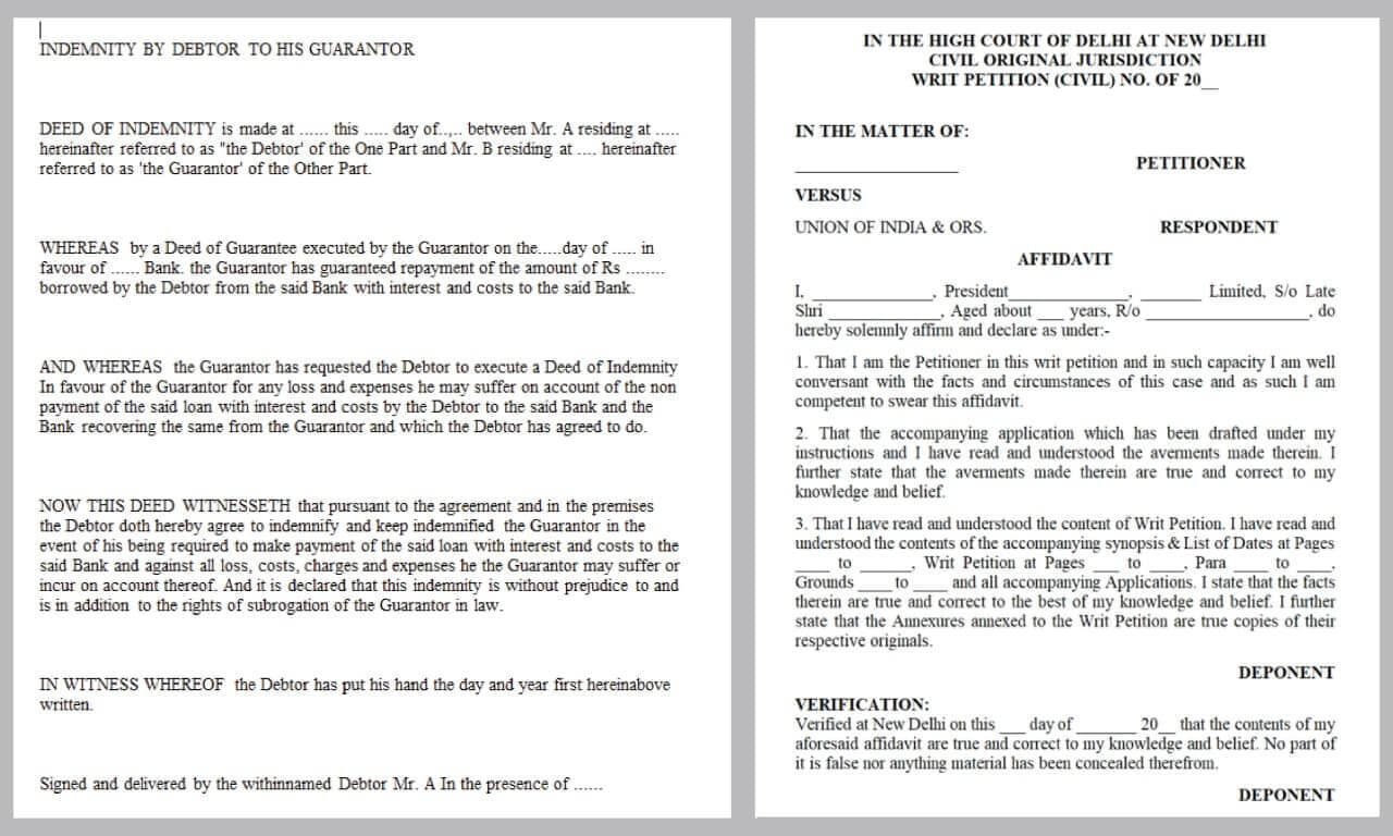 2000+ Legal Drafts Formats Collection