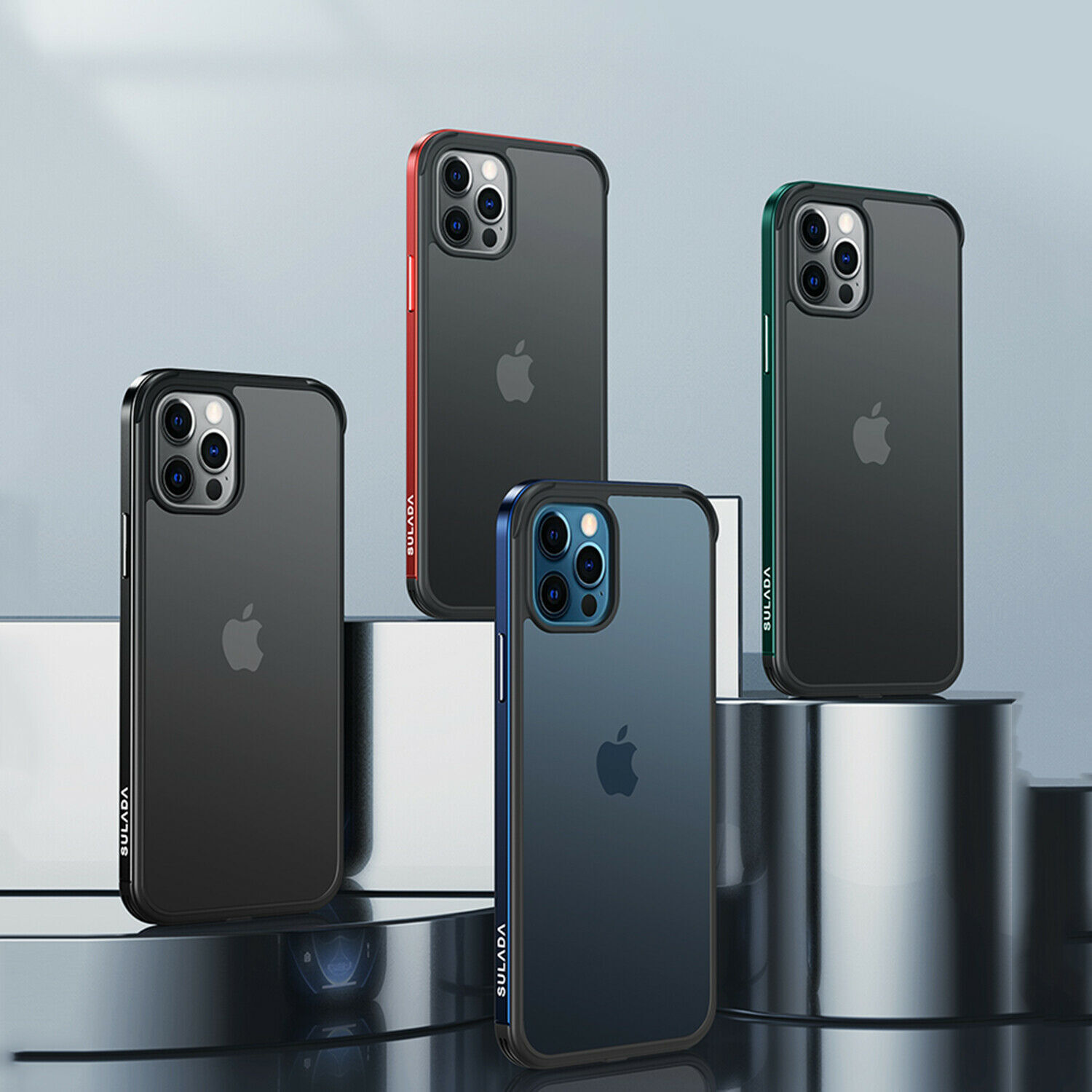 Shockproof Metal Bumper Frame Frosted Phone case