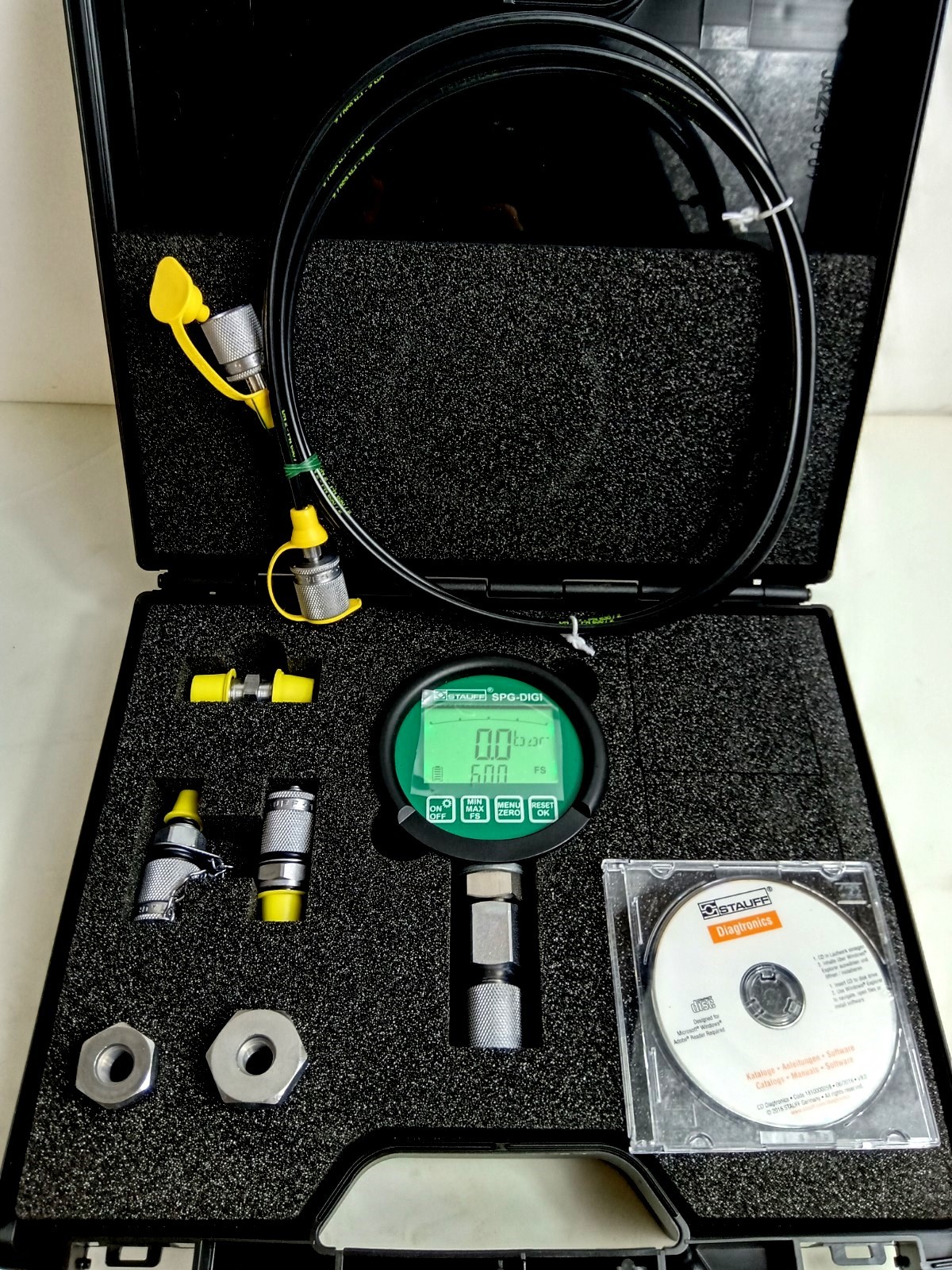 STAUFF DIGI tal Pressure Test Kit 8,800psi 2M Test Hose