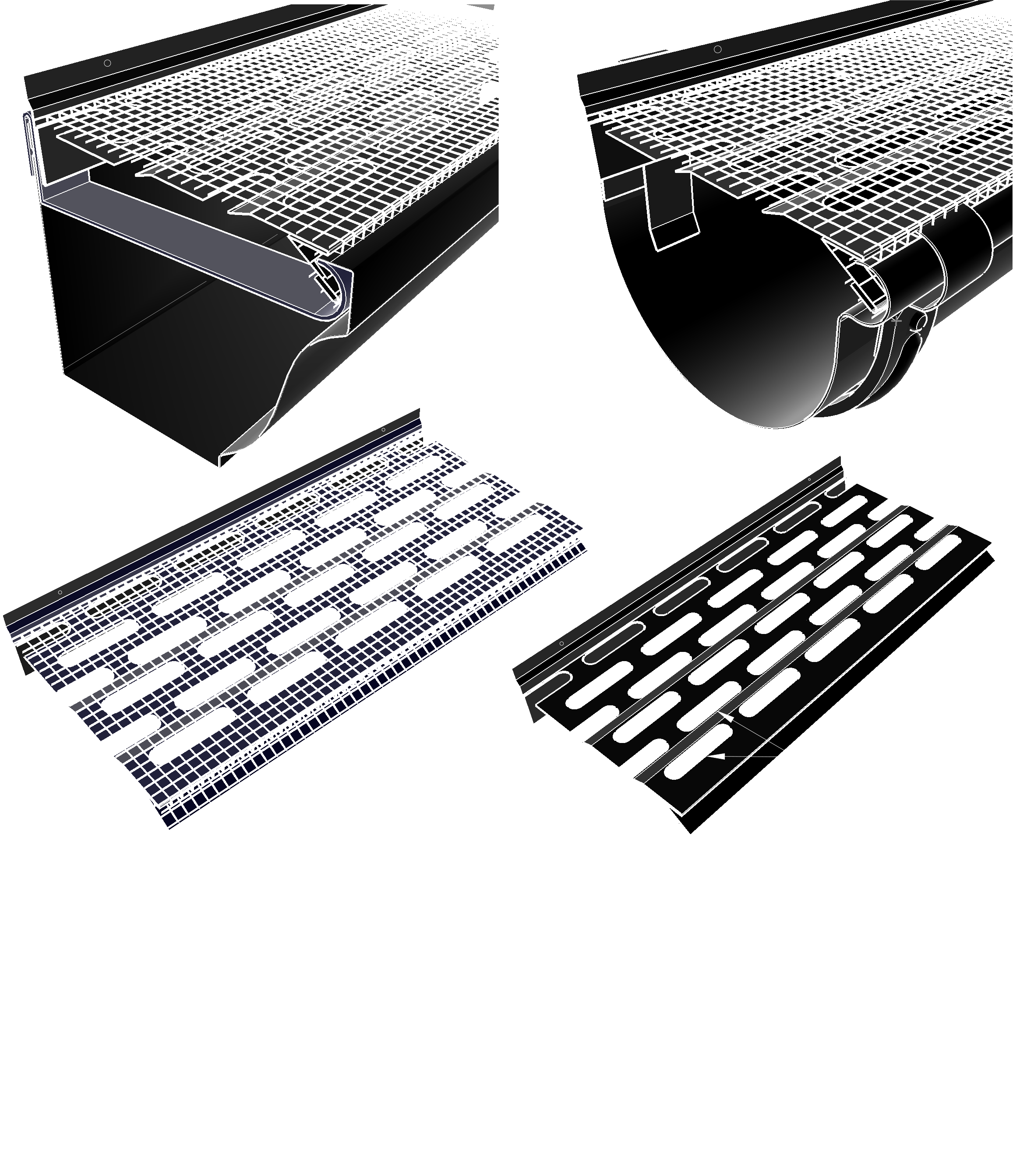 LeafBlaster Gutter Screen Copper, Aluminum & Steel Shop K&M Sheet