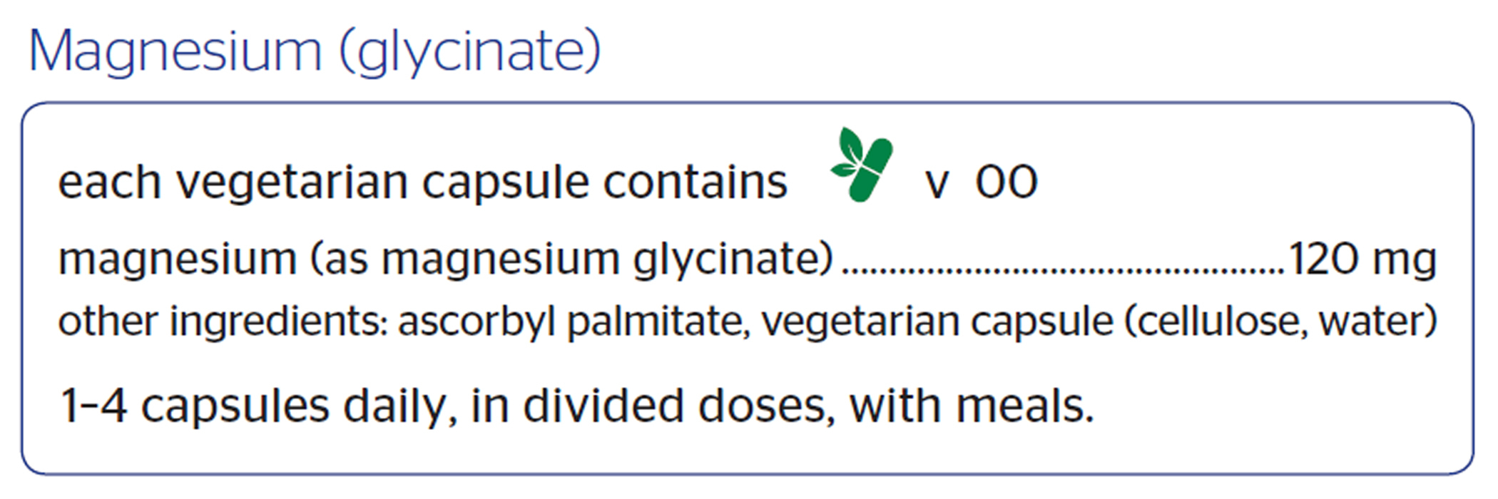 Magnesium (glycinate) 180 caps — Doctor's Nutrition