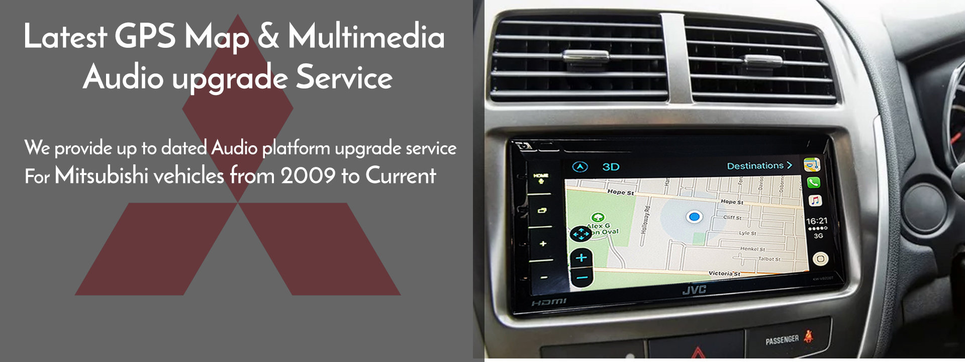 [2009 onward] Mitsubishi Vehicle GPS Navigation Multimedia Audio Upgrade