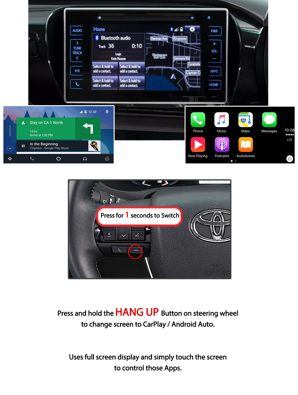 [2015 JanJun] Toyota Hilux / Fortuner Apple CarPlay & Android Auto