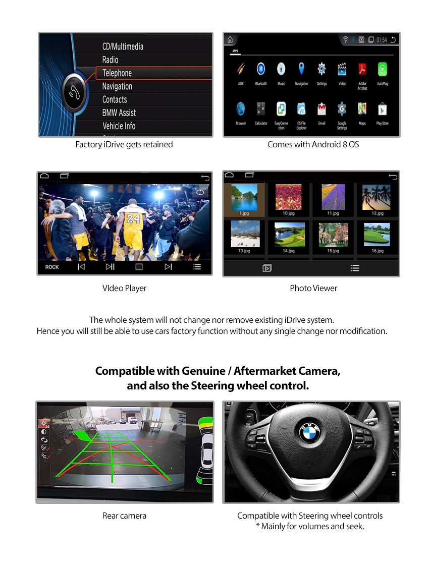 BMW E60 5 Series iDrive CIC 8.8" Touch Apple CarPlay & Android Auto