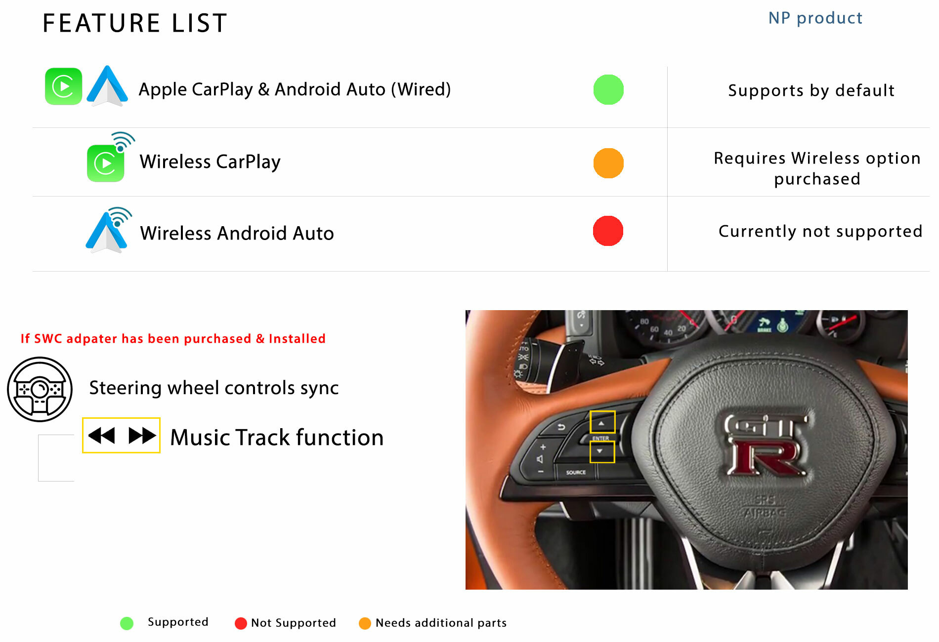 Nissan GTR Apple CarPlay & Android Auto Integration