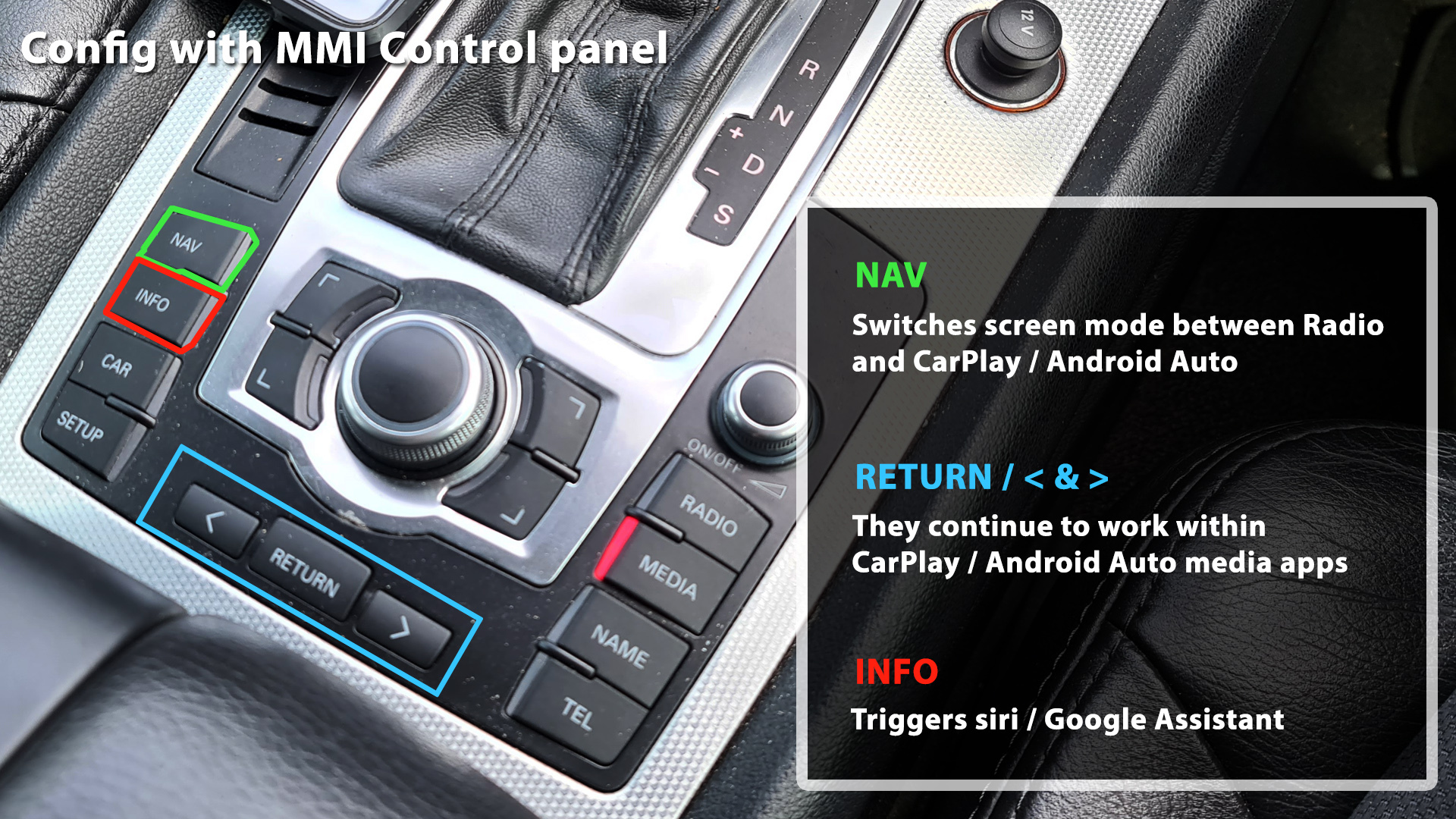 Audi Q7 4L 3G MMI Apple CarPlay & Android Auto Integration