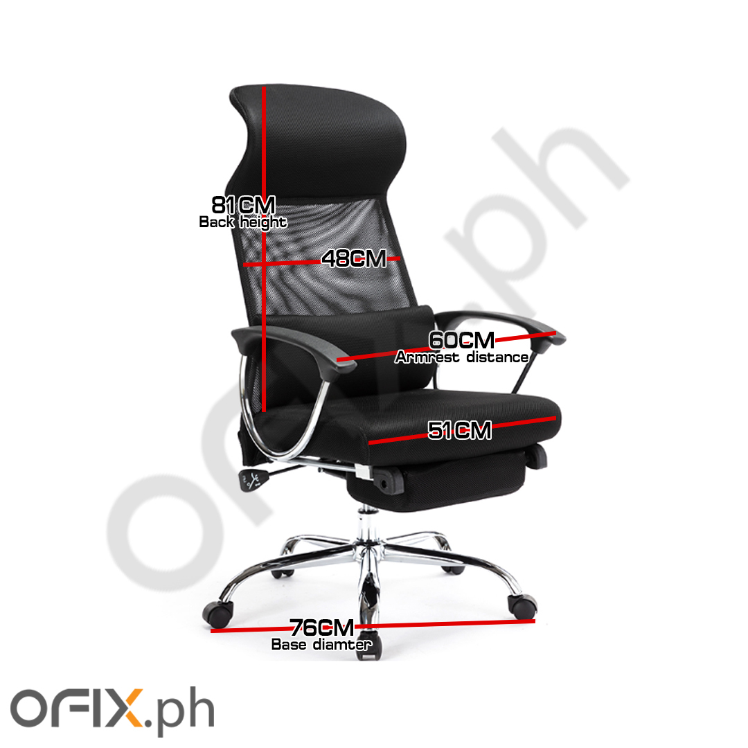Ofix Premium3 High Back Mesh Chair (Black)