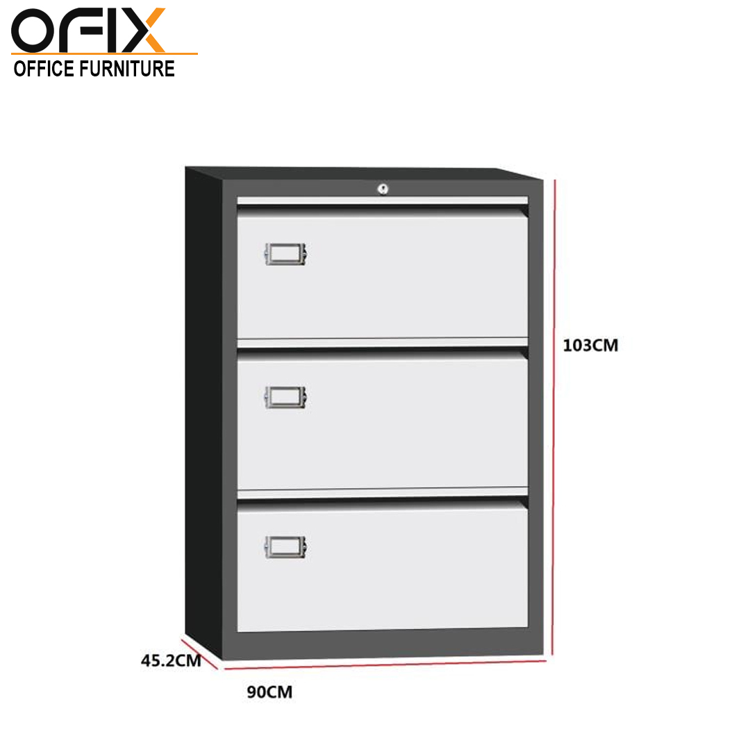 Ofix Lateral Steel Filing 3 Drawer