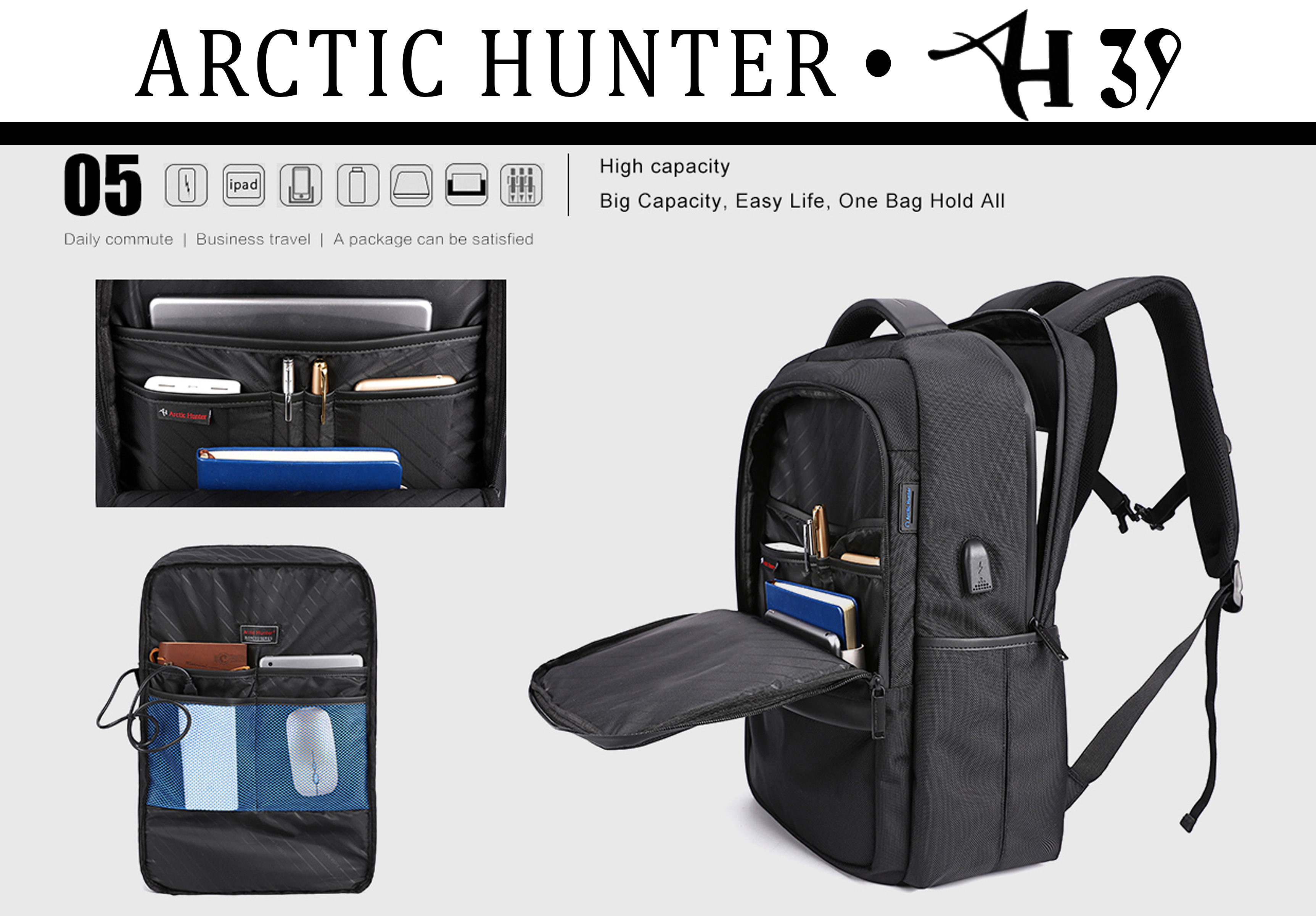 ARCTIC HUNTER AH39 BACKPACK