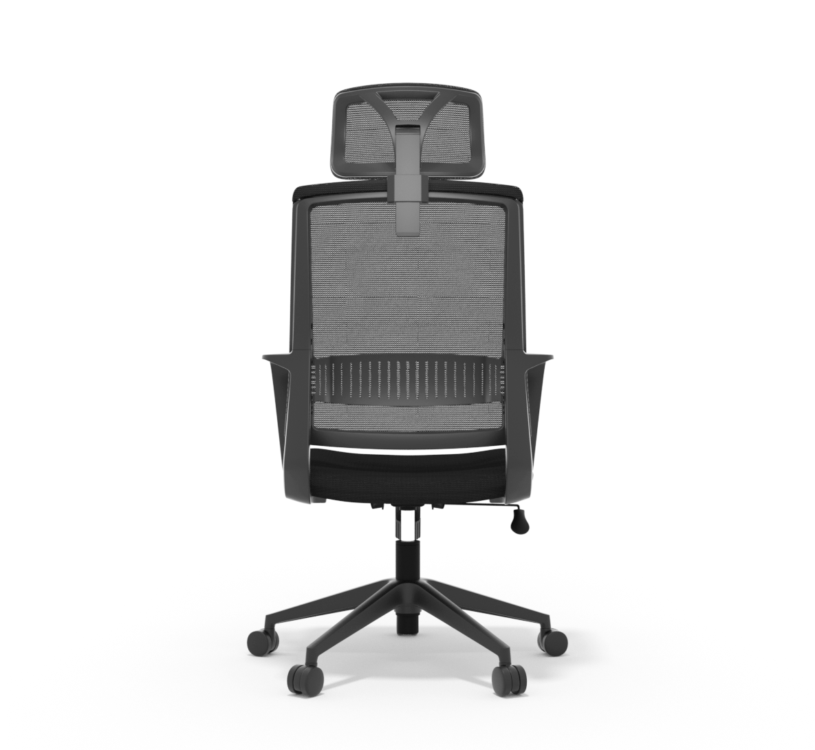 Ofix Deluxe50H Nylon Base High Back Mesh Chair (Black)