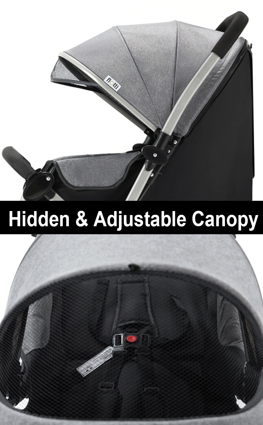 Flotti Azel Baby Stroller Reversible Handle Multiple Reclining Position